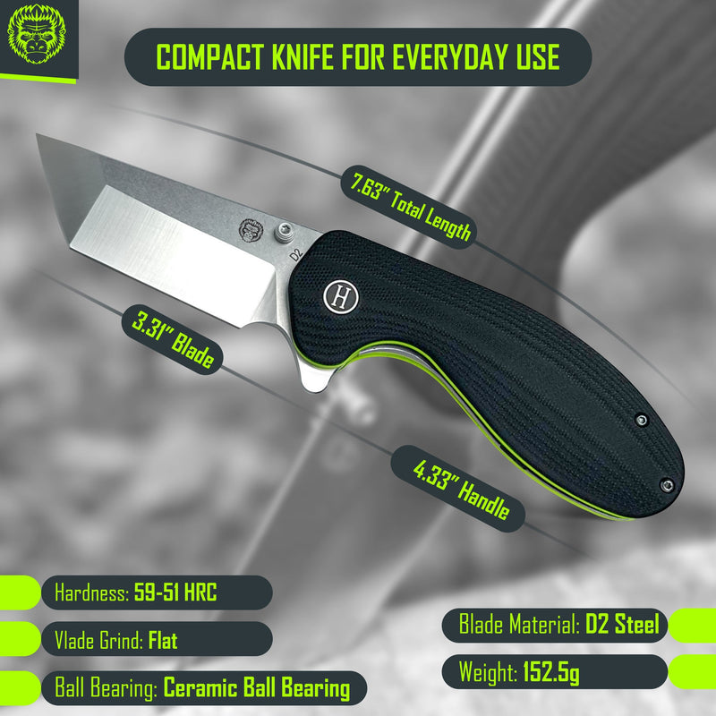 Load image into Gallery viewer, The Pioneer Folding Pocket Knife Giftset for Men and Women (Silver and Green)