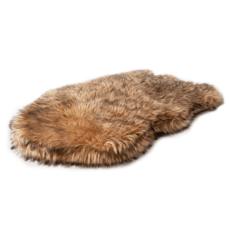Load image into Gallery viewer, PupRug by Paw.com® Faux Fur Orthopedic Dog Bed - Curve Sable Tan
