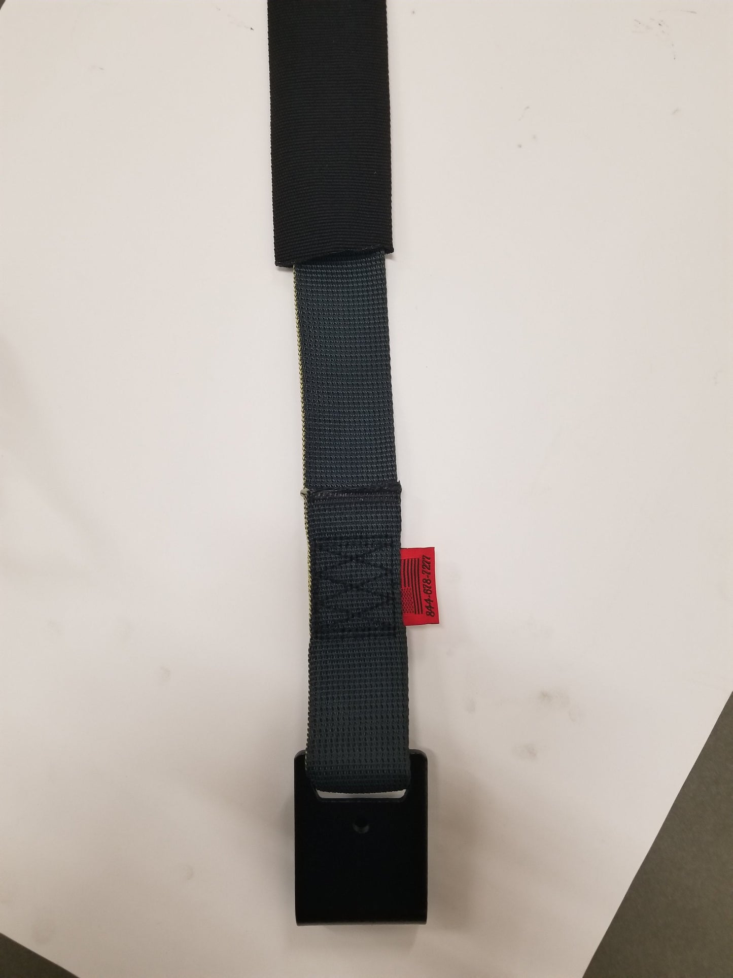 2" x 6 Ft Black Aramid Fiber Web Strap w/ Flat Hook | S206FH-KEV