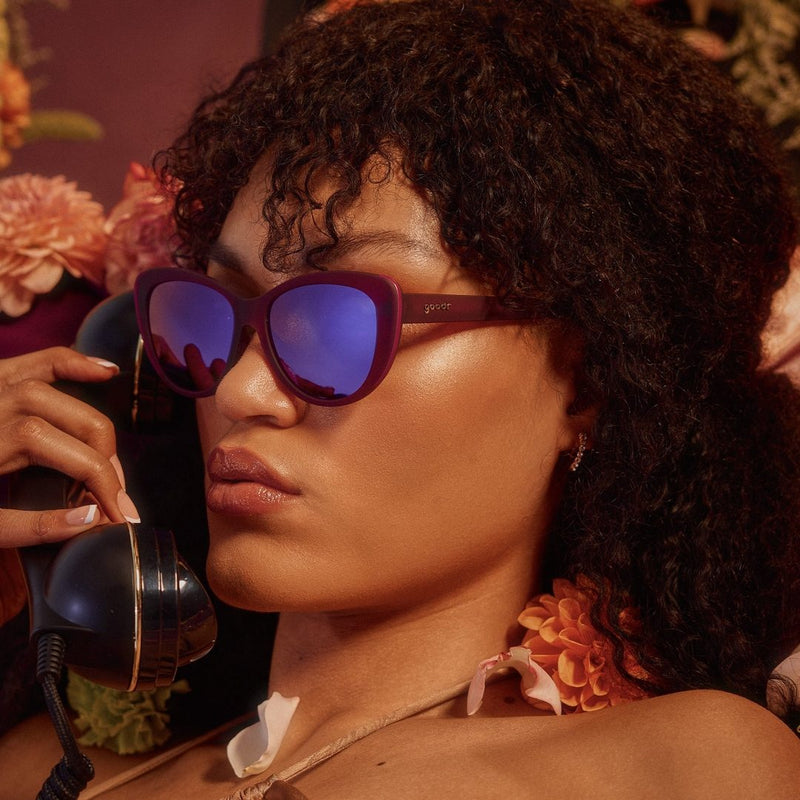 Load image into Gallery viewer, "Midnight Merlot Glow" Glam G Polarized Sunglasses
