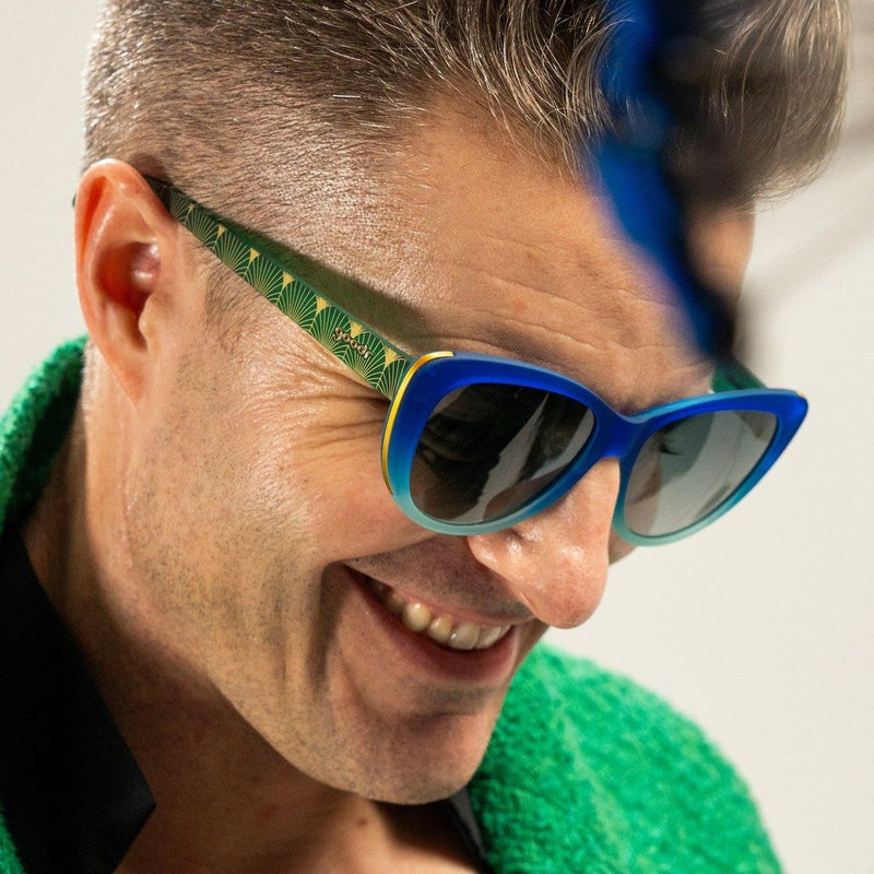 Load image into Gallery viewer, "Rhonda's Peacock Palace" Glam G Polarized Sunglasses
