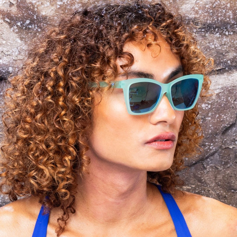 Load image into Gallery viewer, "Will Brake For Mermaids" Polarized Pop G Sunglasses
