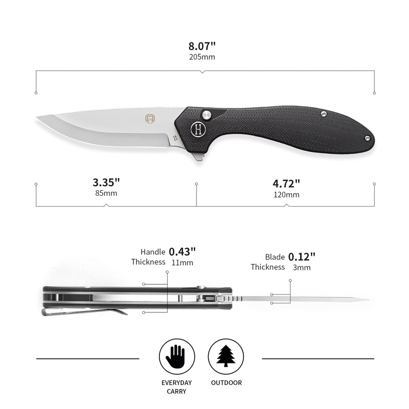 Load image into Gallery viewer, The Vector Folding Pocket Knife Giftset for Men and Women (Black and Silver)