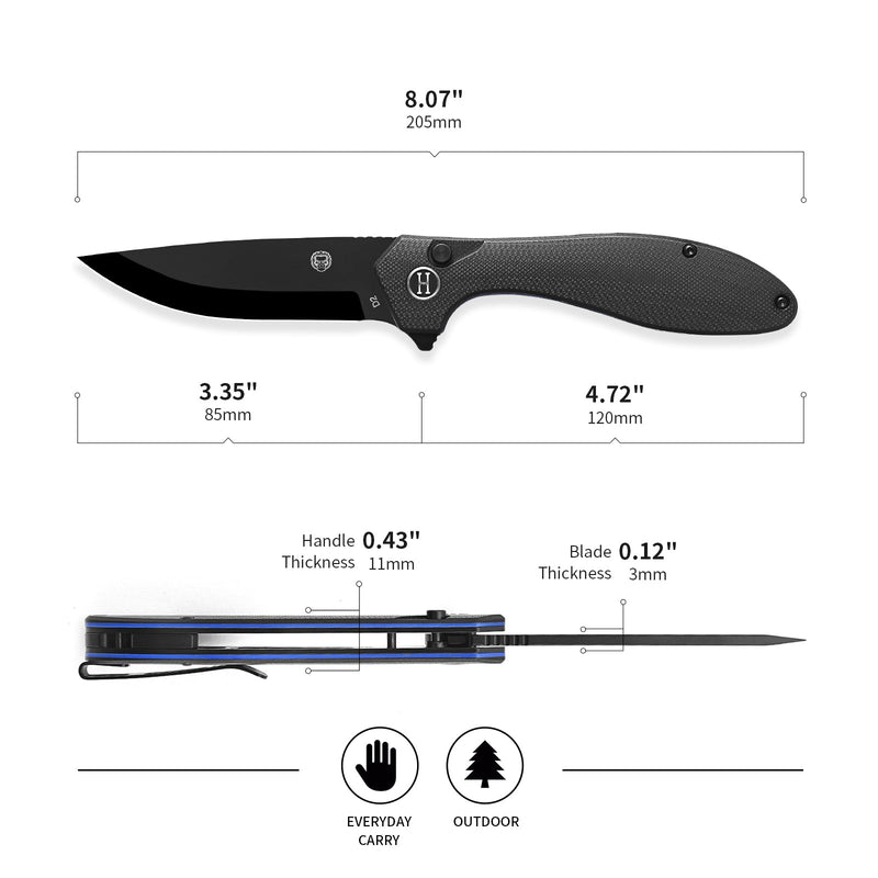 Load image into Gallery viewer, The Vector Folding Pocket Knife Giftset for Men and Women (Black)