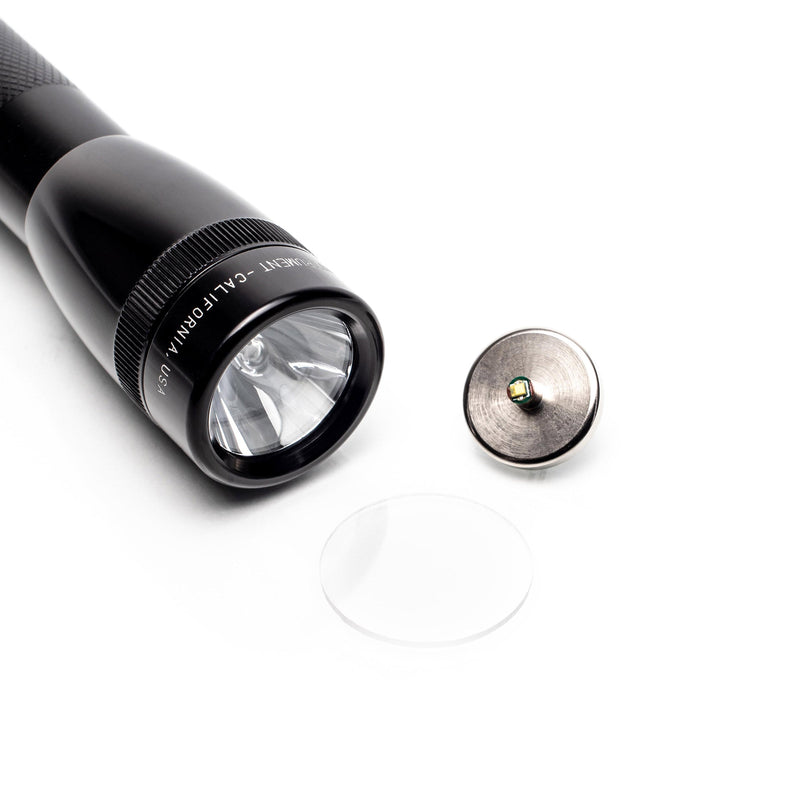 Load image into Gallery viewer, bi-pin led upgrade conversion retrofit bulb kit parts for mini maglite 2aa 2 aa by litt industries