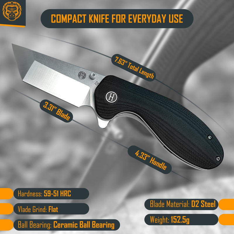 Load image into Gallery viewer, The Pioneer Folding Pocket Knife Giftset for Men and Women (Silver and Black)
