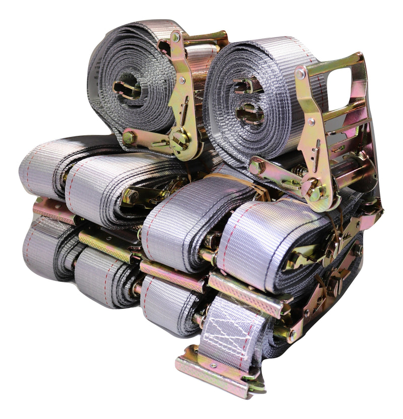 Load image into Gallery viewer, 2"x 16 Ft Logistic Van Ratchet E-Track Straps w/ Spring E Fittings | 20 PACK