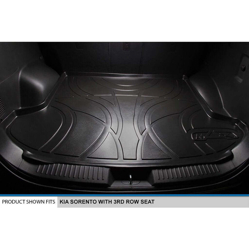 Load image into Gallery viewer, SMARTLINER Custom Fit Floor Liners For 2014-2015 Kia Sorento (with 3rd Row Seats) - Black / 2 Row Floor Mat Liner Set & Cargo Liner Behind the 2nd Row