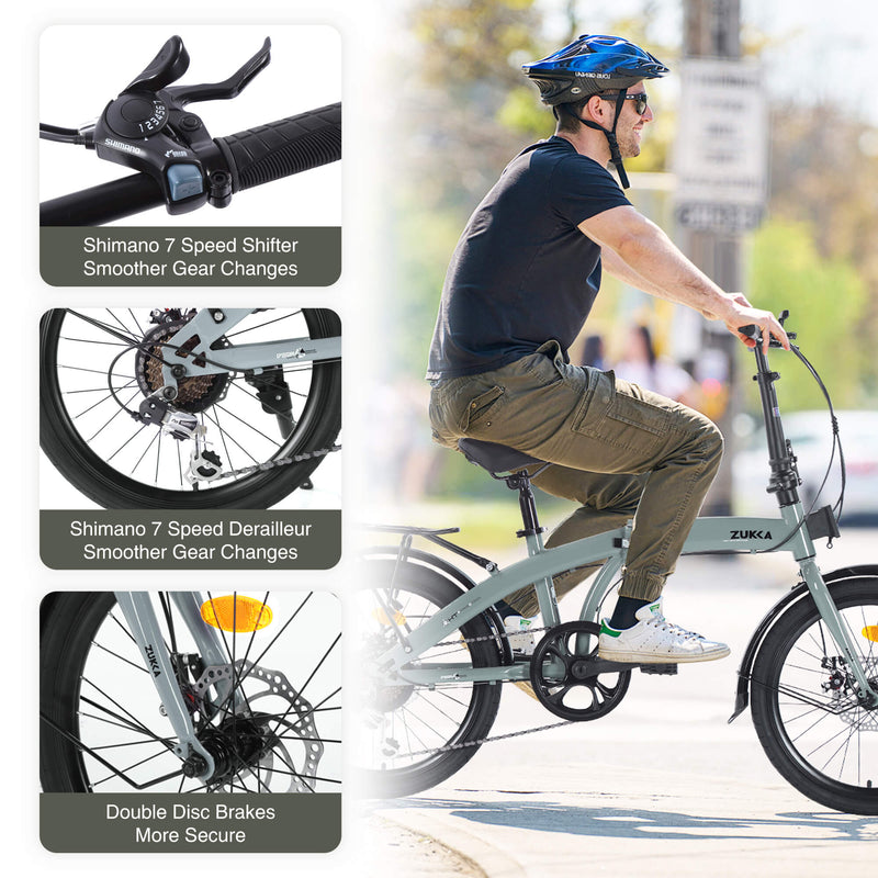 Load image into Gallery viewer, Zukka Crossroll Folding Bike - 20"
