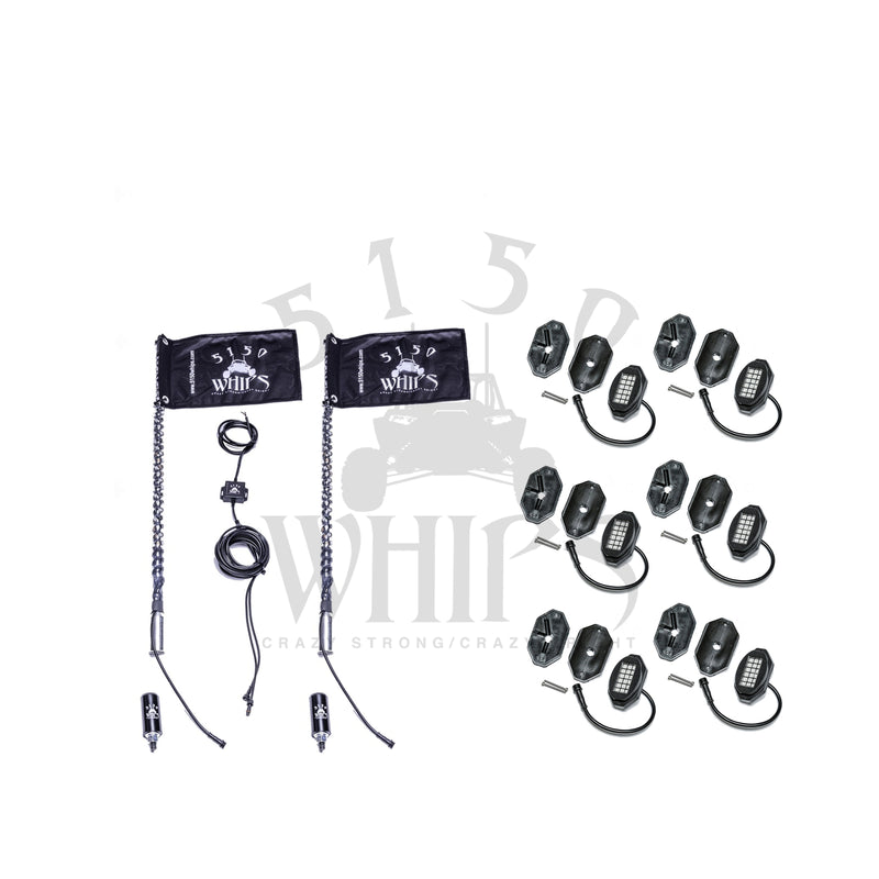 Load image into Gallery viewer, 187 Whips and Rock Light Combo Kit