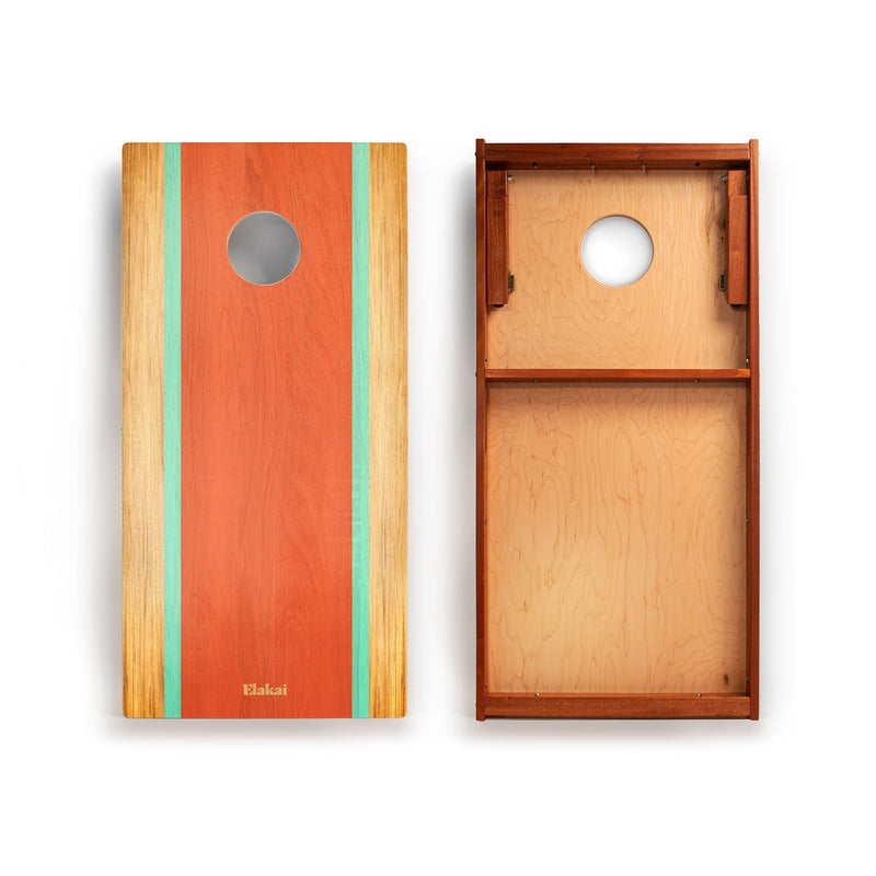 Load image into Gallery viewer, 2ft x 4ft Graphic Wood Classic Cornhole Set | Classic Beach Stripes Collection
