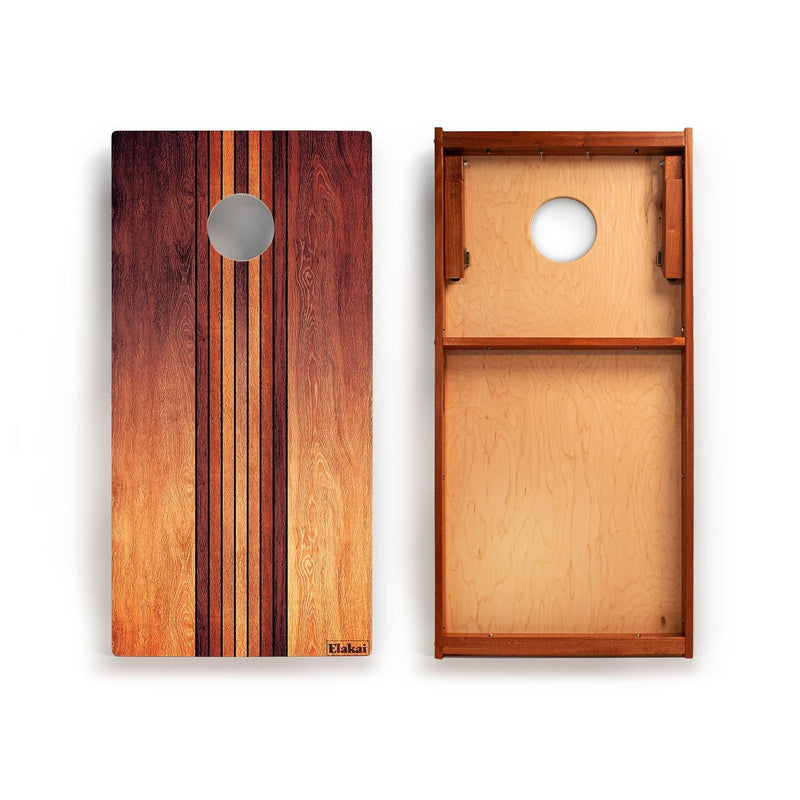 Load image into Gallery viewer, 2ft x 4ft Graphic Wood Classic Cornhole Set | Natural Surf Beach Collection