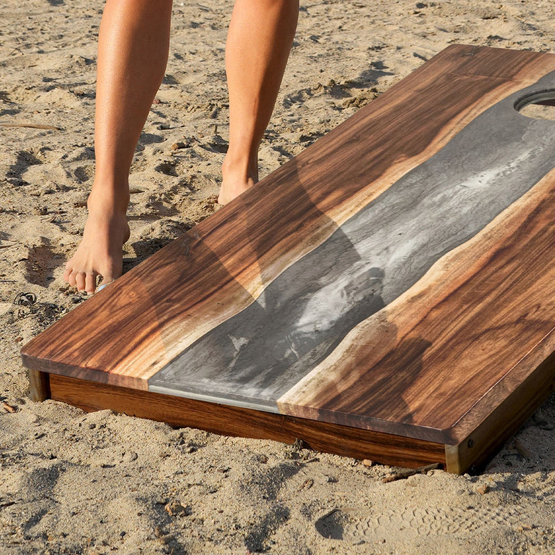 Load image into Gallery viewer, Studio Series Live Edge Resin 2x4 Cornhole Boards | River Collection