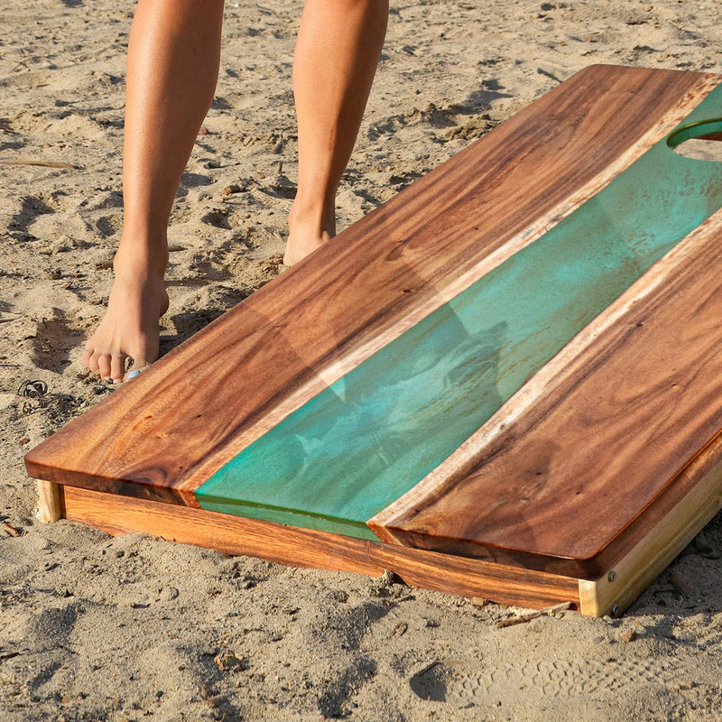 Load image into Gallery viewer, Studio Series Live Edge Resin 2x4 Cornhole Boards | River Collection