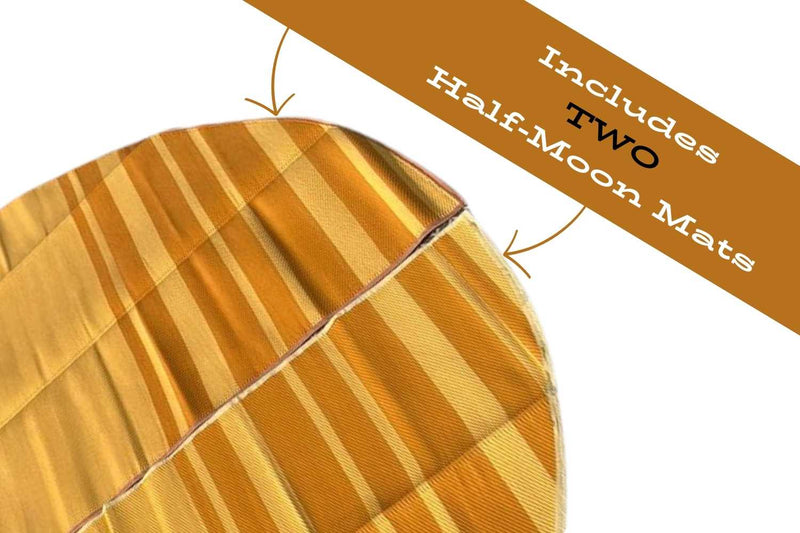 Load image into Gallery viewer, Striped Bell Tent Floor Matting | Citrus Tones | 13' (4M)