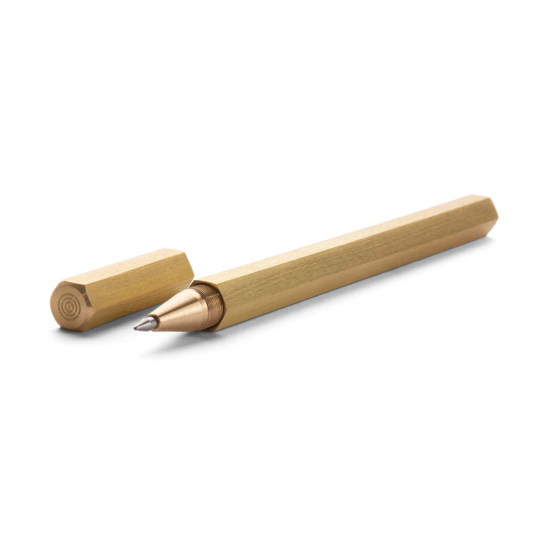 Load image into Gallery viewer, 2nd Amen EDC Pen Solid Brass Roller Ball Black Gel Ink Pen