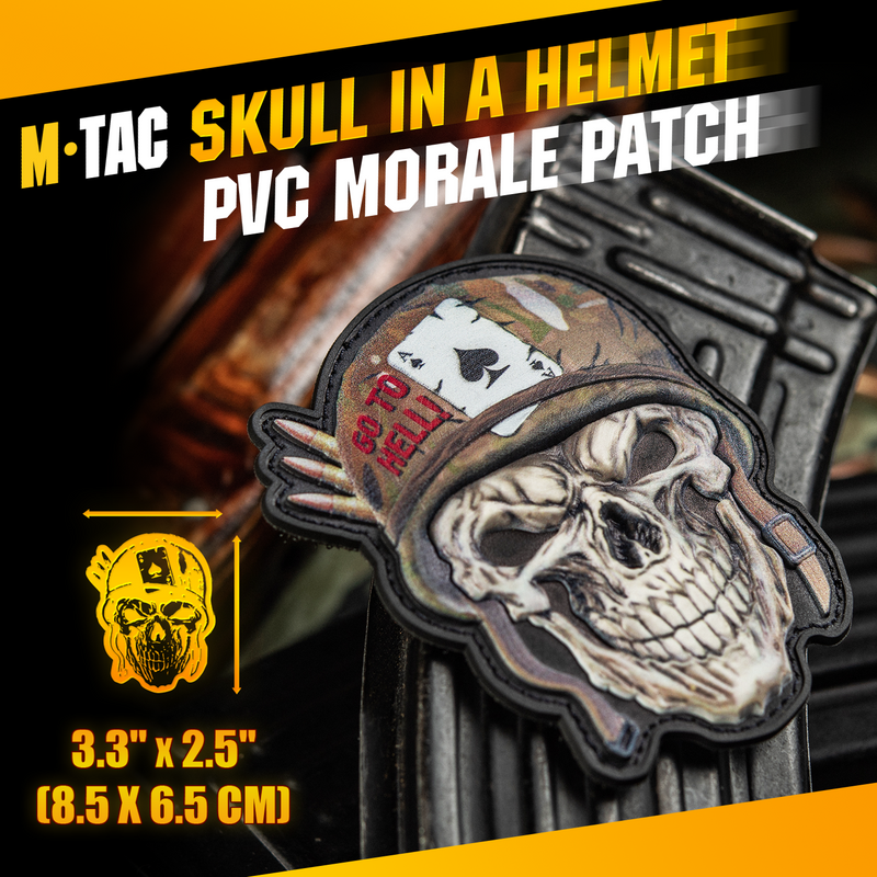 Load image into Gallery viewer, M-Tac Patch Skull in a Helmet PVC