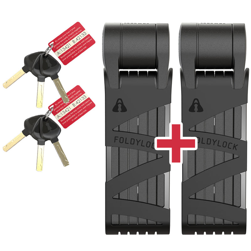 Load image into Gallery viewer, Foldylock Compact Black 2 units key alike