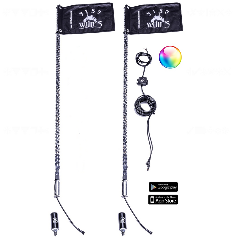 Load image into Gallery viewer, 2x 187 LED Whips (1 Pair)