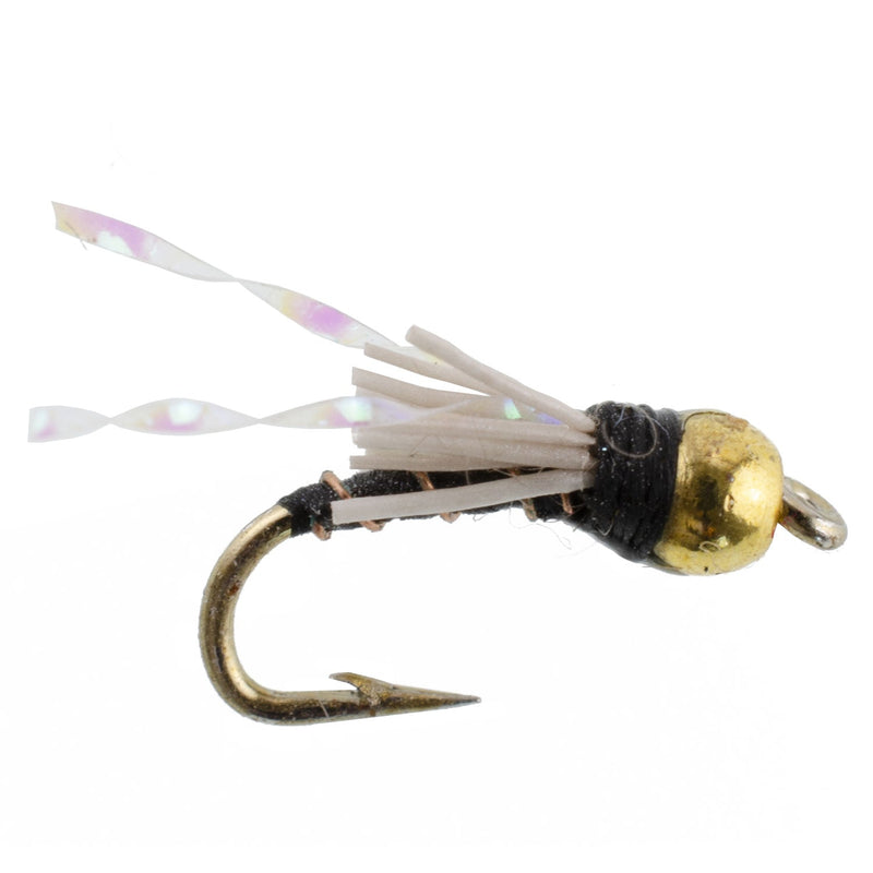 Load image into Gallery viewer, Beadhead Black 3 Dollar Dip Serendipity Nymph - 1 Dozen Flies Size 18