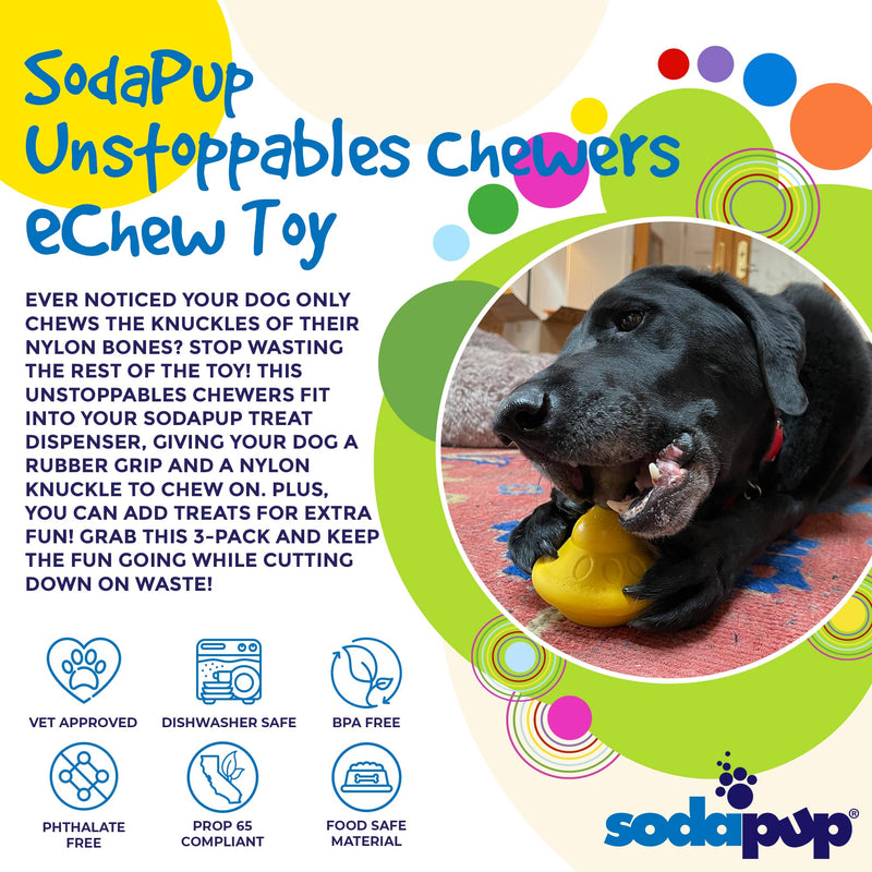 Load image into Gallery viewer, Unstoppables Chewers for SodaPup Rubber Treat Dispensers - 3 Pack