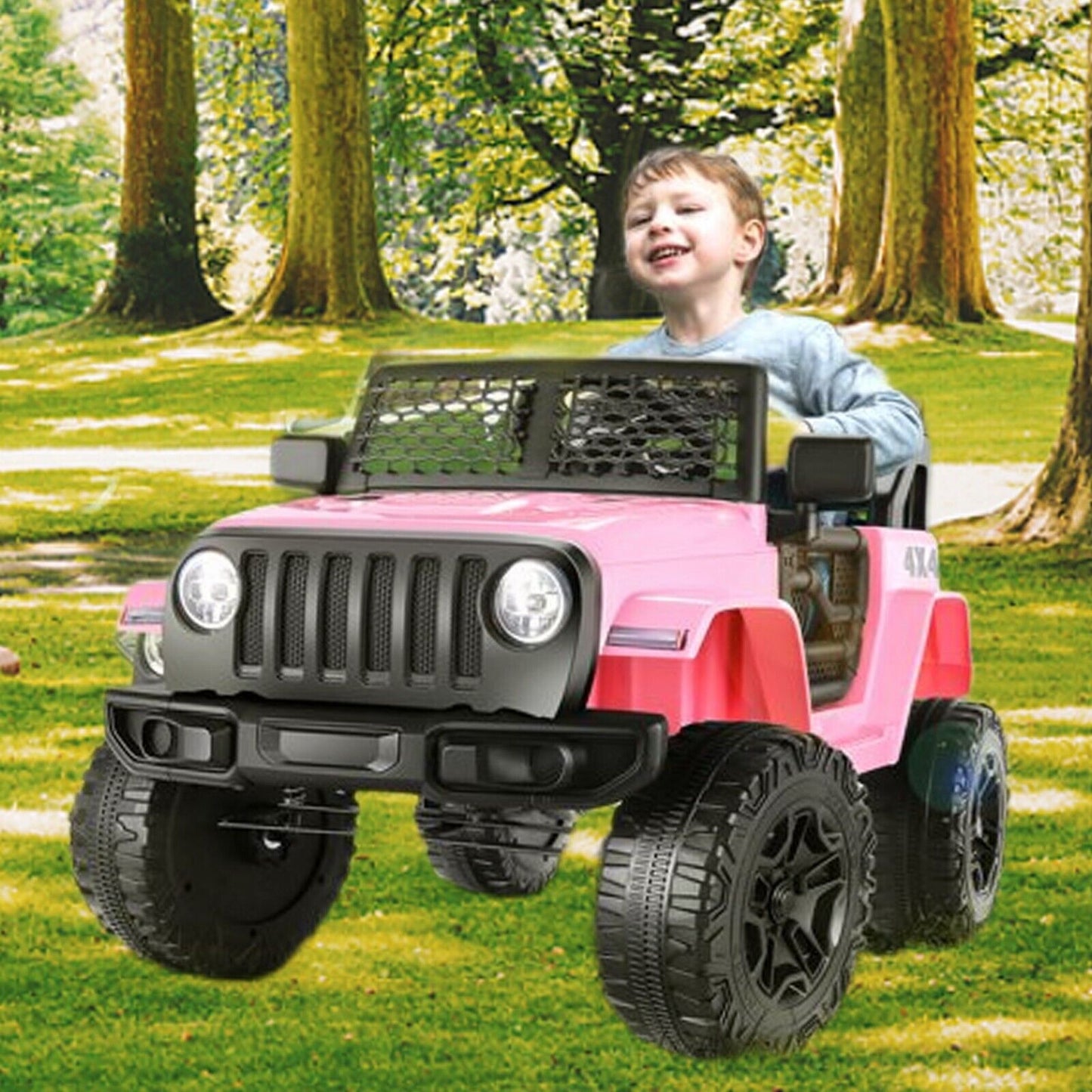 12V 2-Seater Electric Ride On Car for Kids with 3 Speed Options and Remote Control