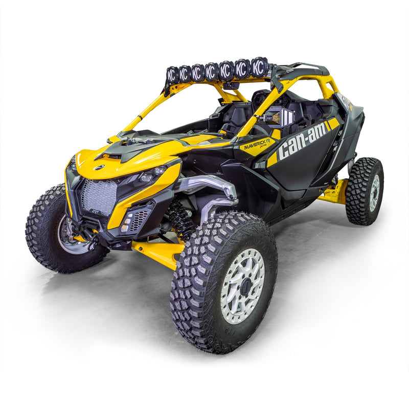 Load image into Gallery viewer, Adjustable light bar bracket for Maverick R cage thickness, black powder finish