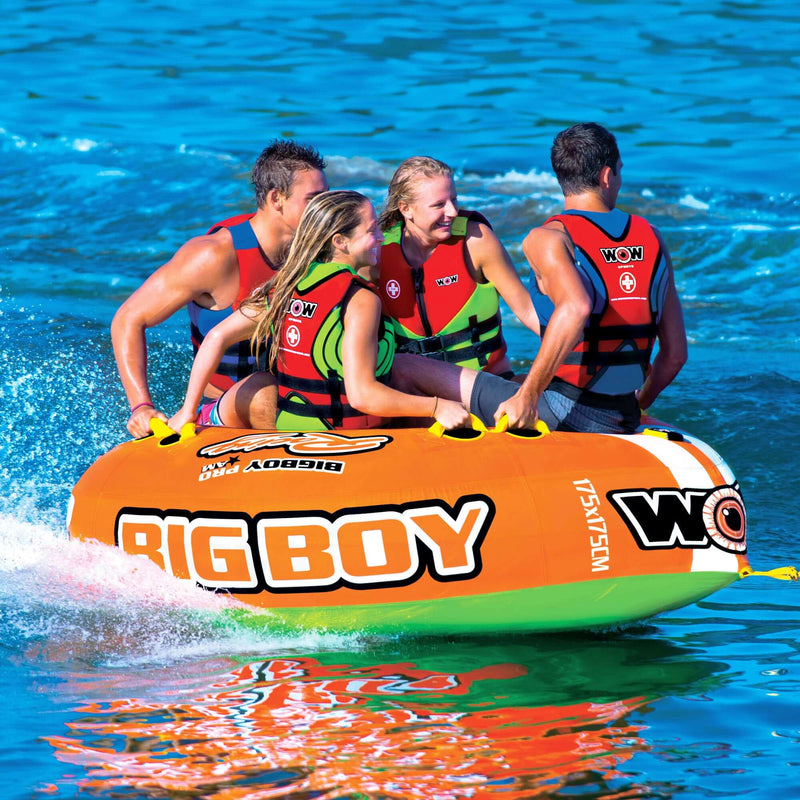 Load image into Gallery viewer, WOW Watersports Big Boy Racing 1-4 Person Towable Water Tube For Pool and Lake