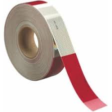 Load image into Gallery viewer, 3M 1.5" Conspicuity Tape 6" Red / 6" White 3M™ Diamond Grade™ x 150 ft | RW1506X6
