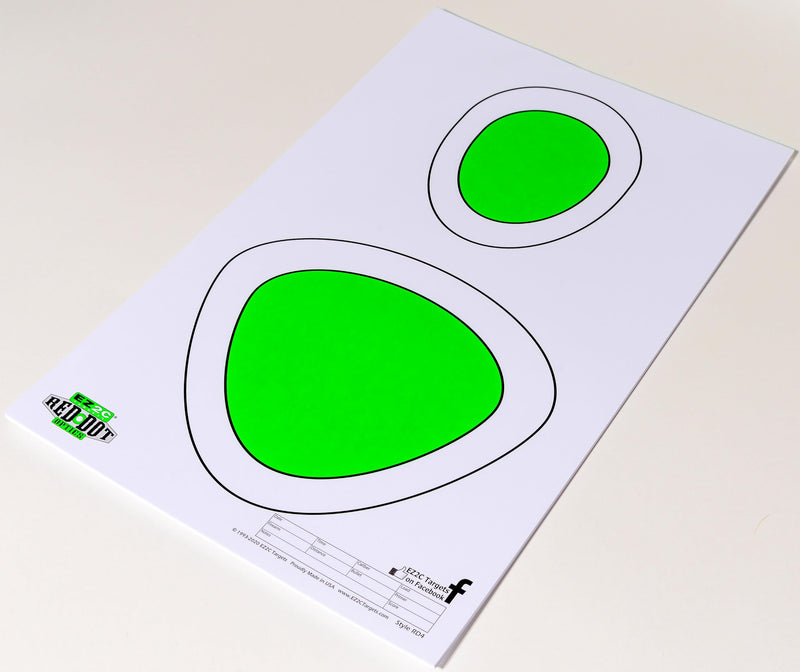 Load image into Gallery viewer, 200 EZ2C Paper Shooting Targets 8 Red Dot Optics Styles 11”x17” USA MADE