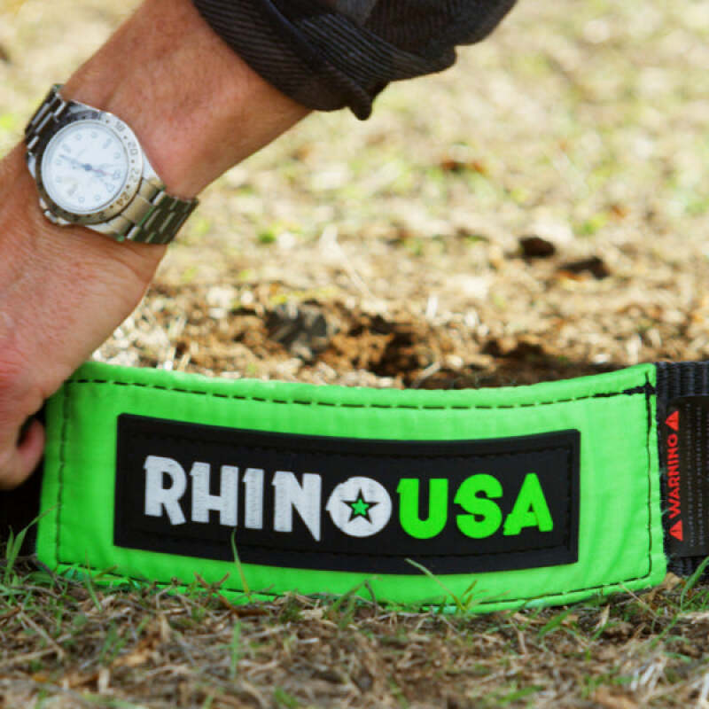 Rhino USA Recovery Tow Strap 4Inx30Ft (Black)