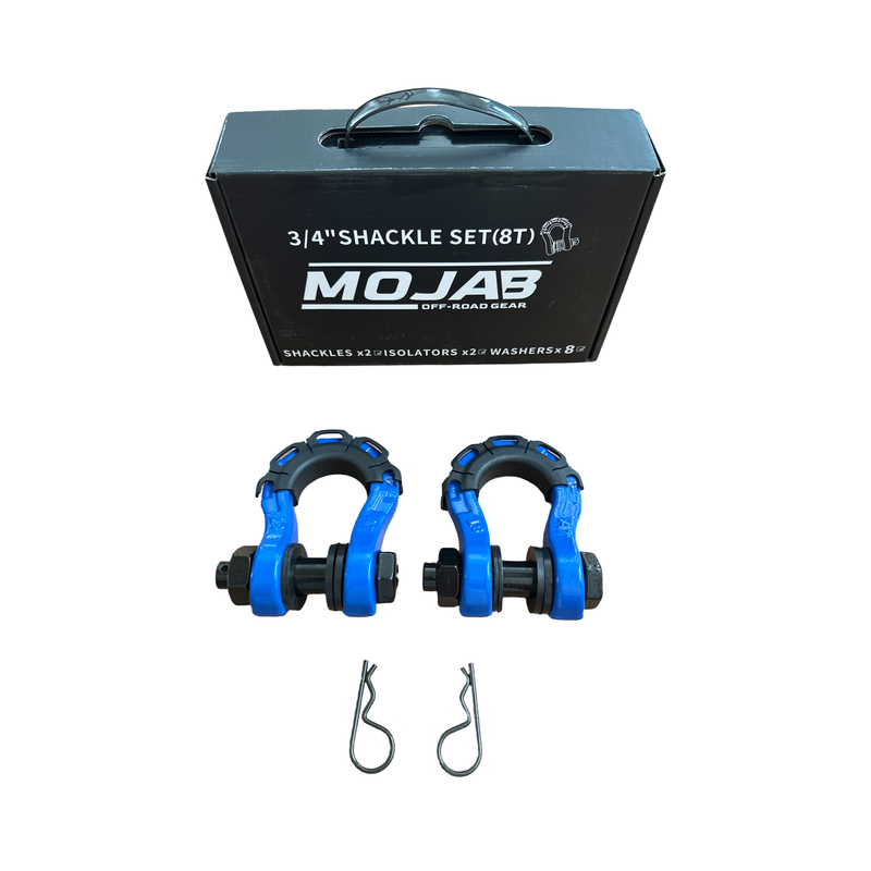 Load image into Gallery viewer, 3/4” Forged Steel D-shackle set (8T) (LIFE TIME WARRANTY*)