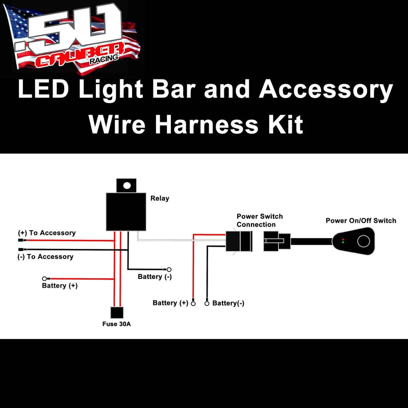 Load image into Gallery viewer, 12V Wire Harness Kit with Relay and Switch