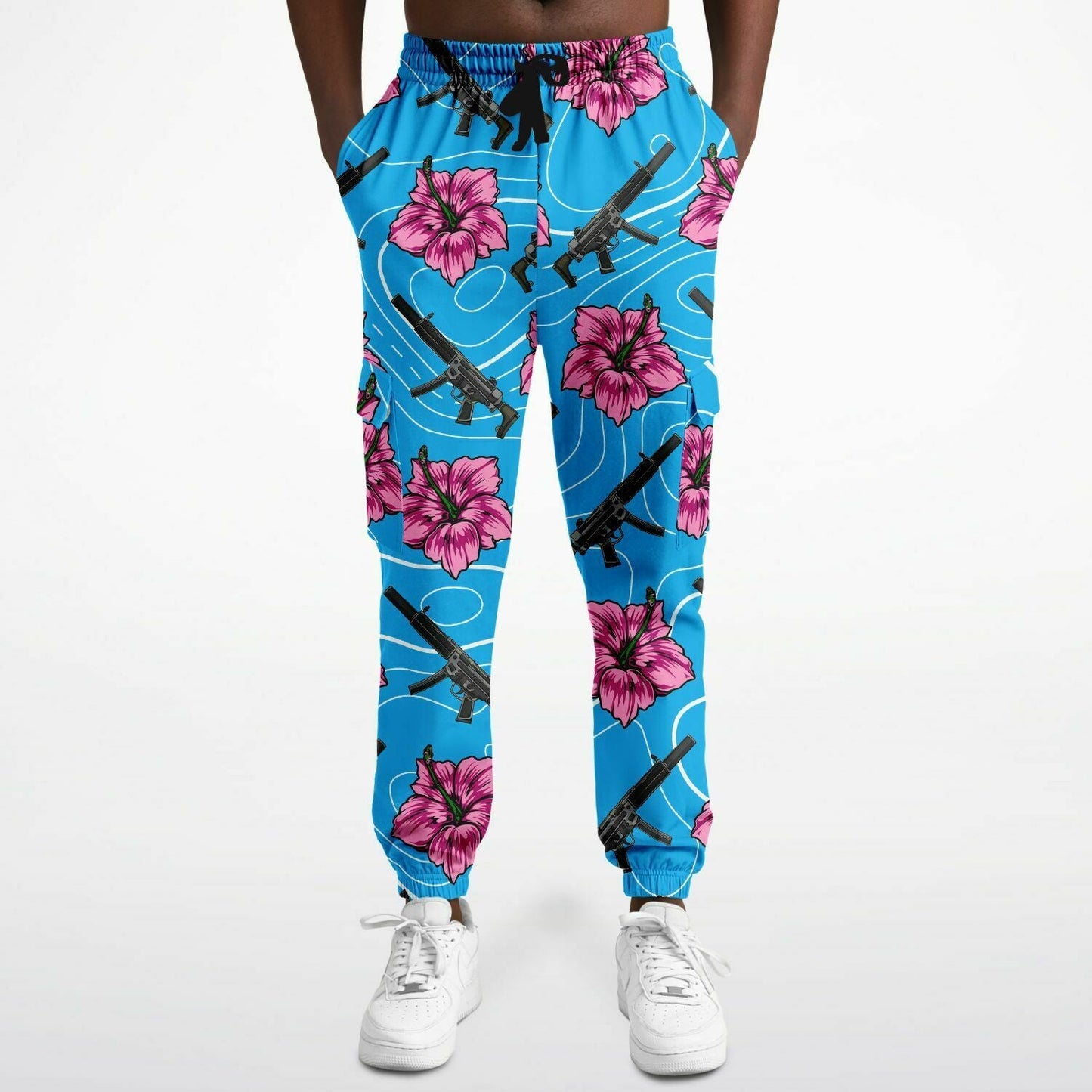 Rad Palm High Capacity Hibiscus Blue Cargo Joggers