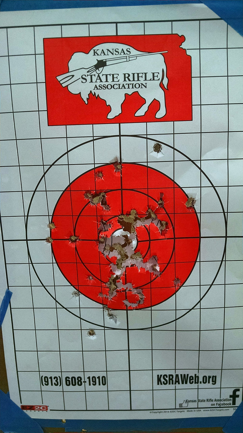 Load image into Gallery viewer, EZ2C Targets #5: Bullseye w 1" Grids for Sight-in 11"x17" USA MADE