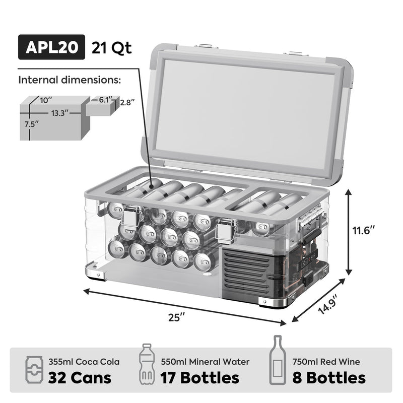 Load image into Gallery viewer, APL20 Light Duty Aluminum Freezer Single Zone | ICECO | 20 LT
