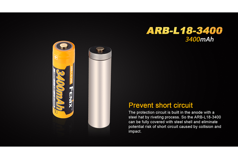 Load image into Gallery viewer, Fenix ARB-L18-3400mAh Rechargeable 18650 Battery