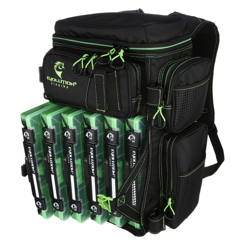Load image into Gallery viewer, Drift Series 3600 Tackle Backpack with Rod Holders & QuikLatch Trays