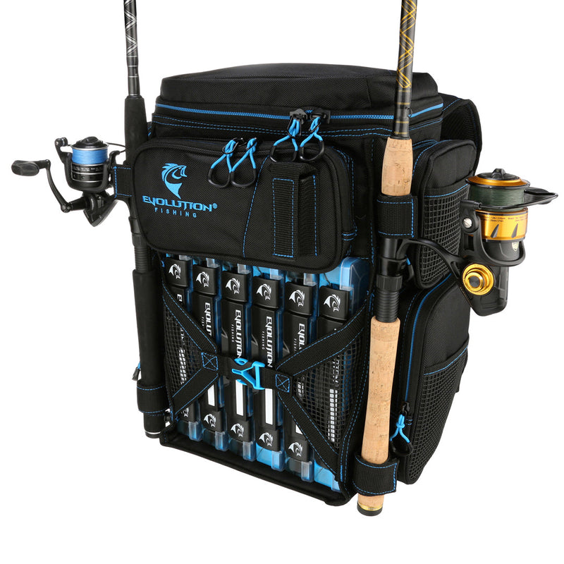 Load image into Gallery viewer, Drift Series 3600 Tackle Backpack with Rod Holders & QuikLatch Trays