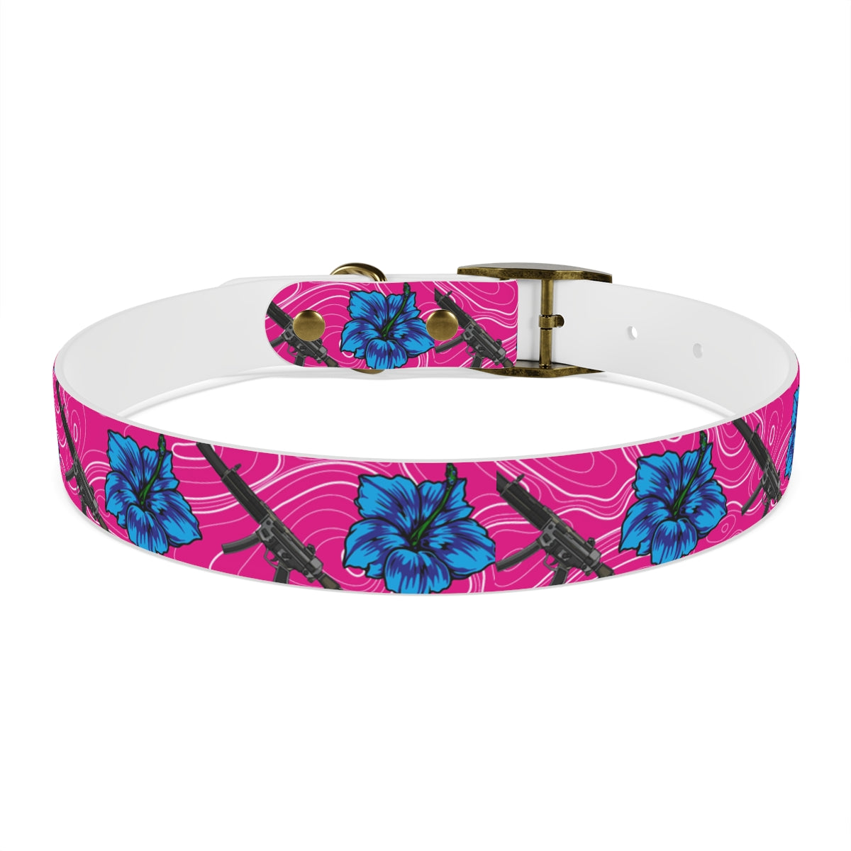 Rad Palm High Capacity Hibiscus Dog Collar