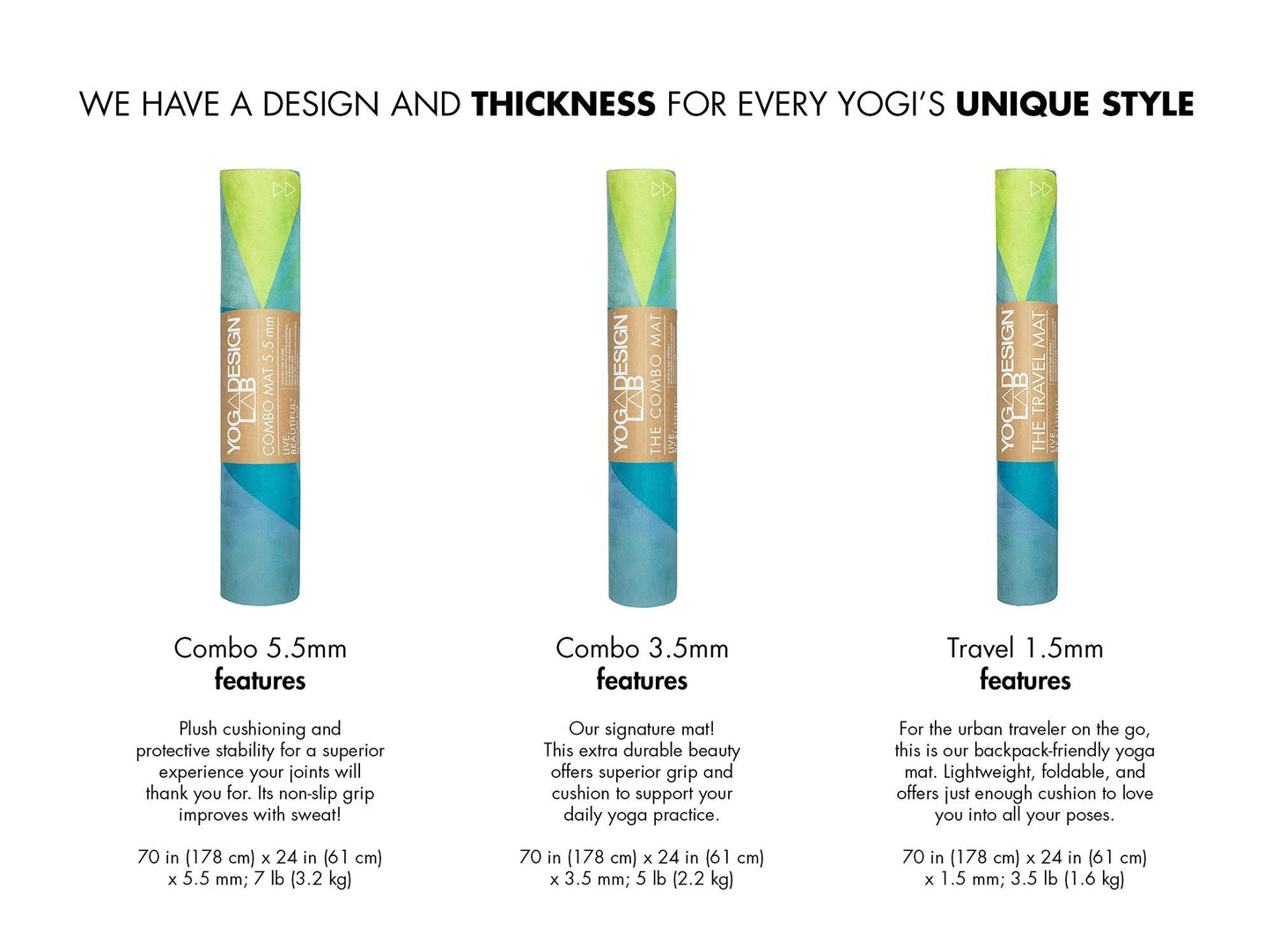 Combo Yoga Mat 3.5mm Tribeca Sand