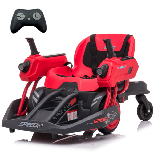 360° Rotating Ride-On Car for Kids with Dual Steering Control and Remote