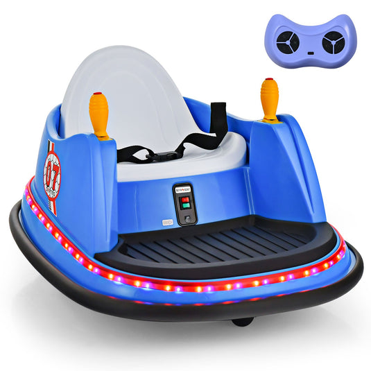360° Spin Race Bumper Car Ride-On Toy for Kids with Remote Control - 12V Vehicle