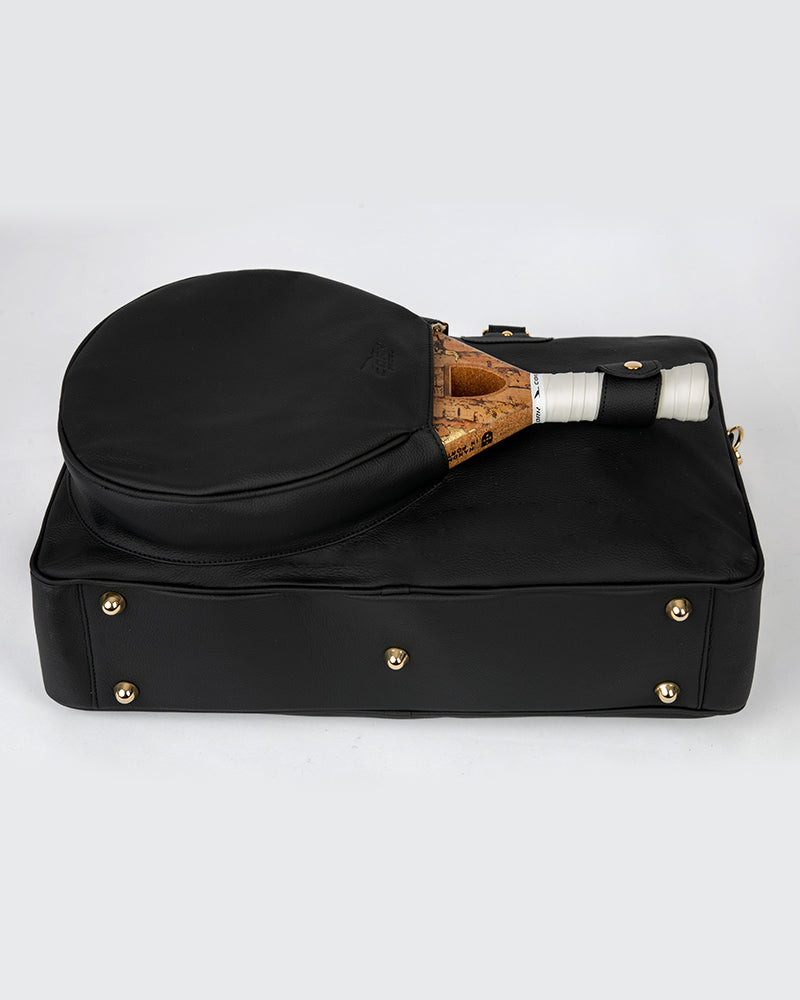 Load image into Gallery viewer, Vintage Leather Handbag Black/Gold