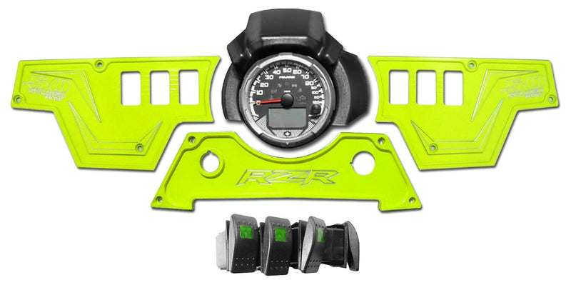 Load image into Gallery viewer, XP1000 3 piece Dash Panel Lime Squeeze with switches