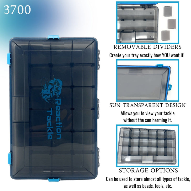 Load image into Gallery viewer, Reaction Tackle Standard Tackle Tray- Sturdy and Water Resistant with 4 Reliable Clips