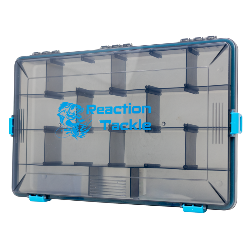 Load image into Gallery viewer, Reaction Tackle Standard Tackle Tray- Sturdy and Water Resistant with 4 Reliable Clips