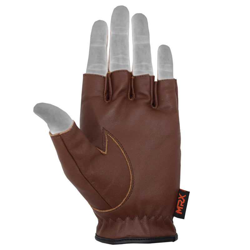 Load image into Gallery viewer, MRX Driving Gloves soft Leather Unlined Motorbike Riding Half Fingers Glove for Unisex