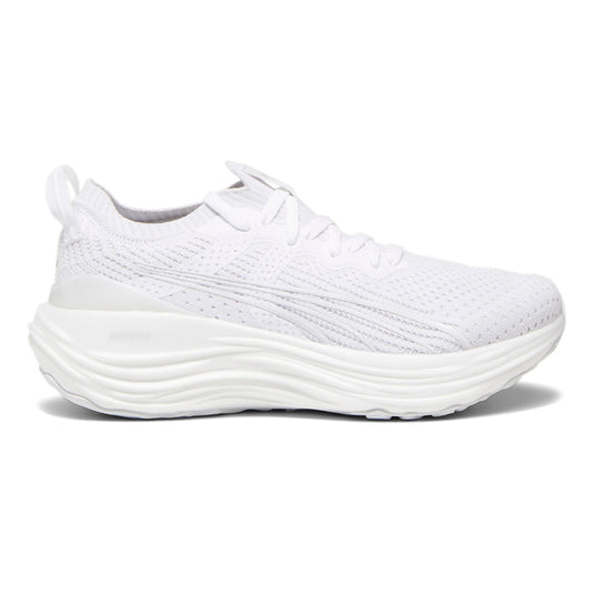 Women's Puma ForeverRun Nitro Knit, Puma White/Feather Grey, 10.5 B Medium - Skoutley Outdoors LLC