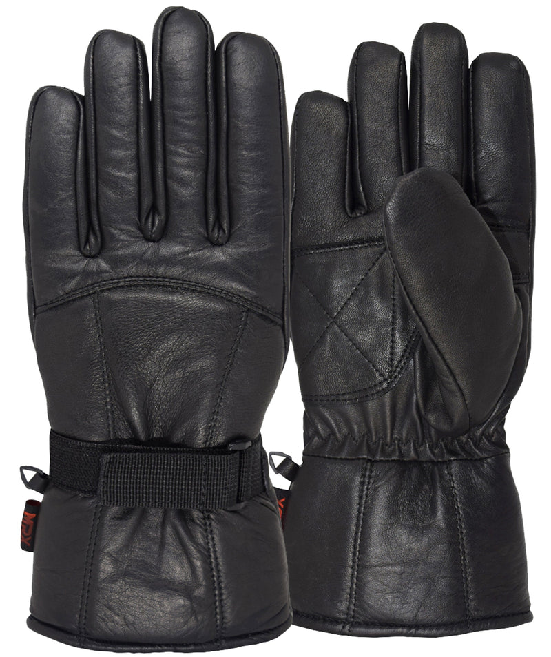 Load image into Gallery viewer, Mens Warm Winter Cold Weather Glove Leather Motorcycle Gloves Thermal Linning